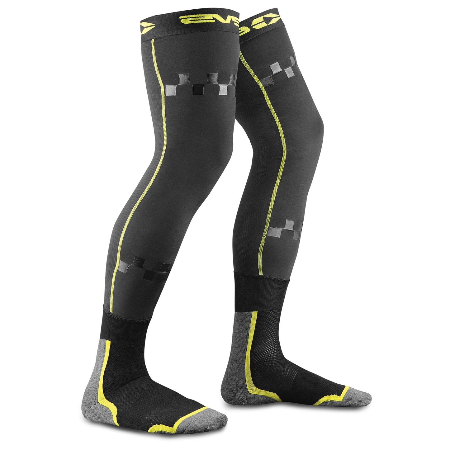 EVS TUG - Fusion Knee Brace Liner/Sock Combo Adult (Black/Red) Pair, Size Youth