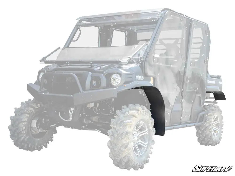 KAWASAKI MULE LOW PROFILE WHEEL ARCH FENDER FLARES MUD GUARDS, SUPER ATV FF-K-MULE-FXT