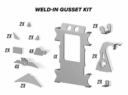 POLARIS RZR XP TURBO/1000 WELD IN FRAME STIFFENER GUSSET KIT, SUPERATV WFG-P-RZR1K