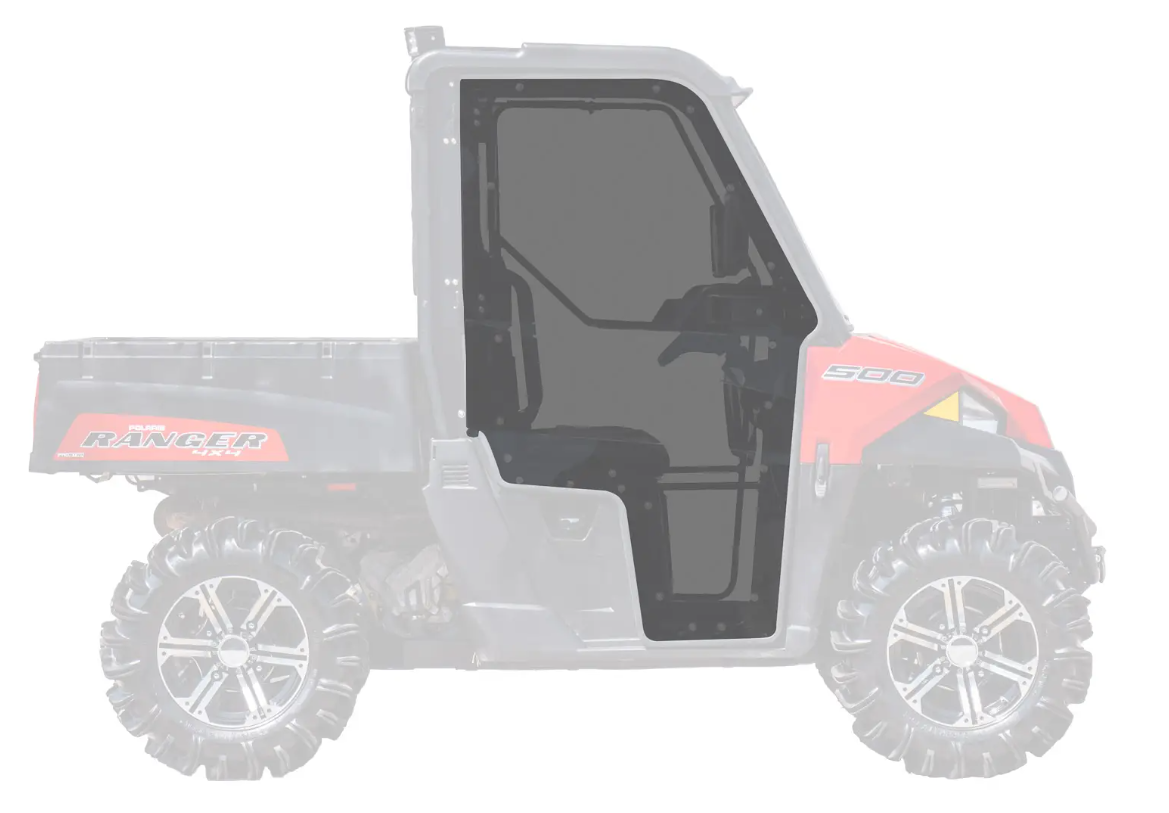 POLARIS RANGER CAB ENCLOSURE DOORS CLEAR, SUPER ATV DOOR-P-RAN-MID-001-72