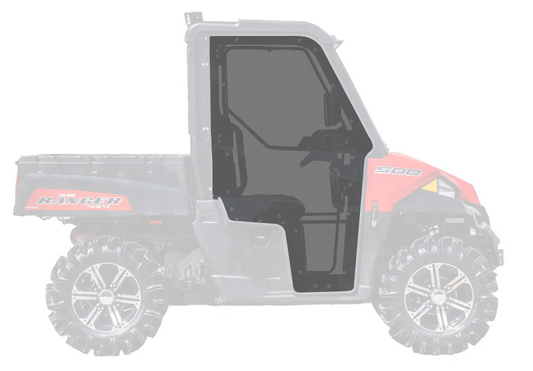 POLARIS RANGER CAB ENCLOSURE DOORS CLEAR, SUPER ATV DOOR-P-RAN-MID-001-72