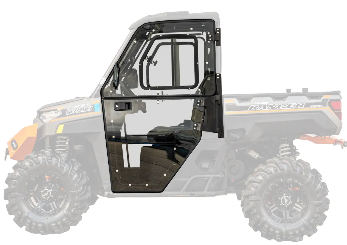 POLARIS RANGER XP CAB ENCLOSURE DOORS CLEAR, SUPER ATV DOOR-P-RAN1K-001-72