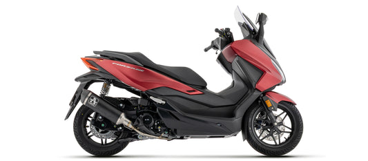 Arrow Racing full system with Urban aluminium "Dark" silencer with carbon end cap Honda ADV 350 2025–2026 53054AKN manufacturer installation view