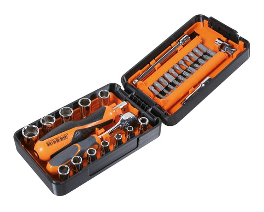 Compact Tool Case with 11 Hexagon Sockets, 21 Bits, 7 Accessories - Beta Tools 900/C39N