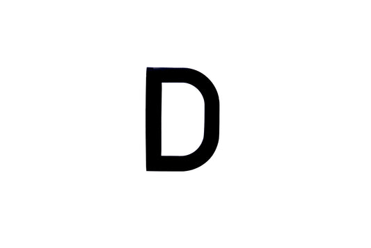 NUMBER PLATE DIGITS D EACH