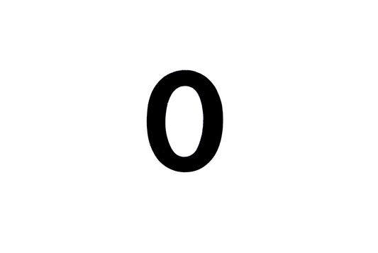 NUMBER PLATE DIGITS 0 EACH