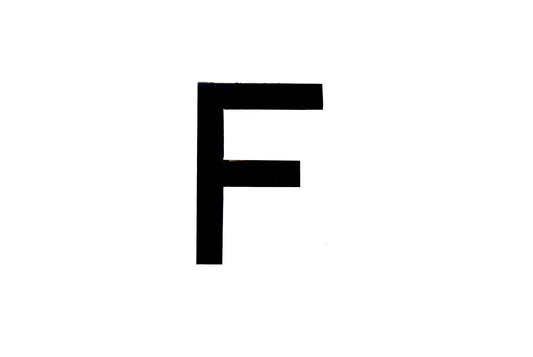NUMBER PLATE DIGITS BIG F EACH