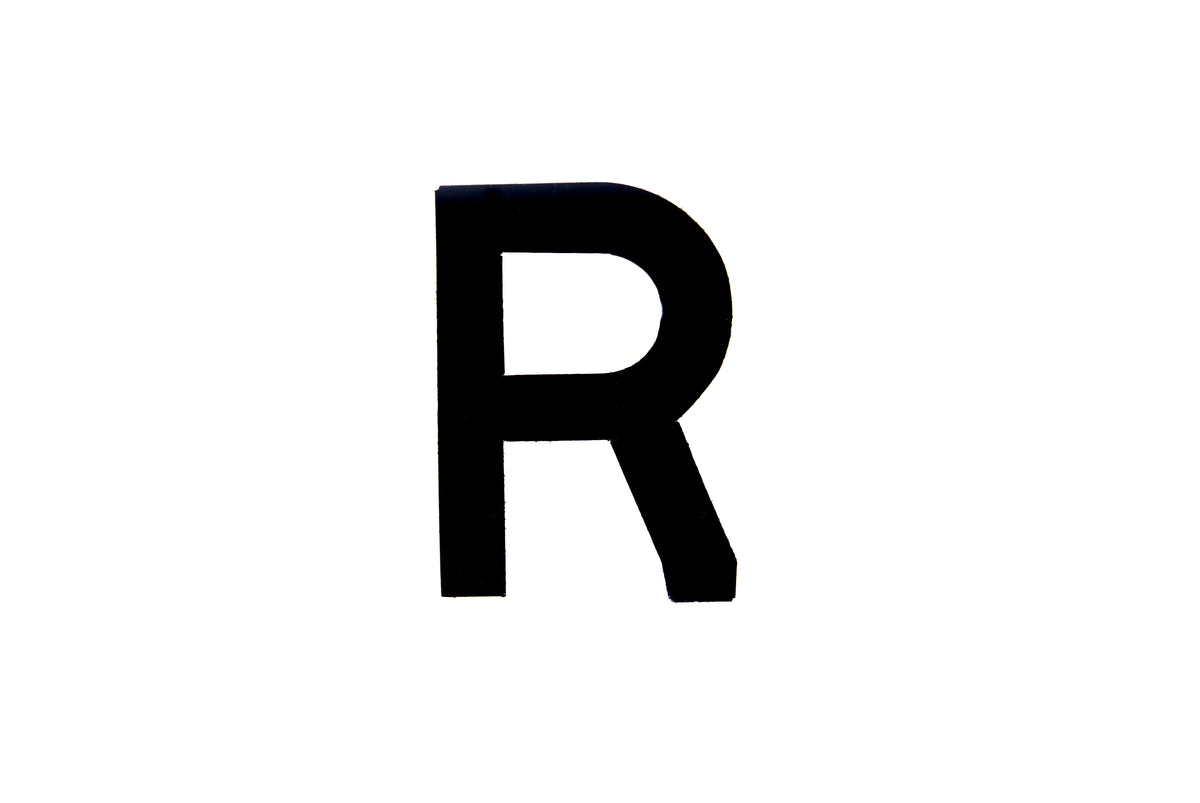 NUMBER PLATE DIGITS BIG R EACH