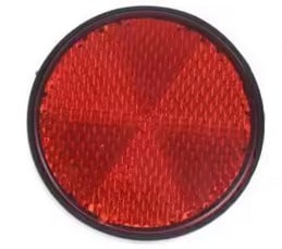 REFLECTIVE WARNING ROUND PLATE MOTORCYCLE SCOOTER QUAD REFLECTOR