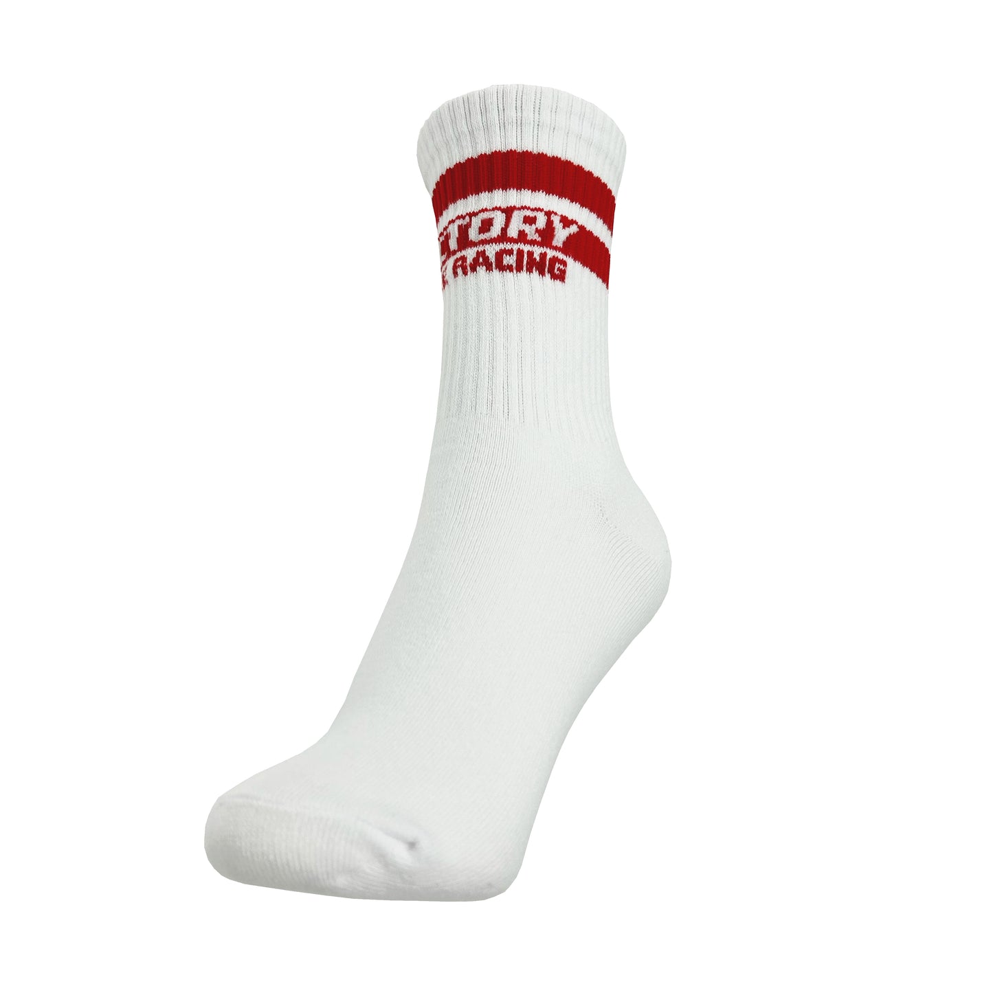 UNISEX SOCKS WHITE WITH RED FIR DESIGN SIZE L (UK 7-11)