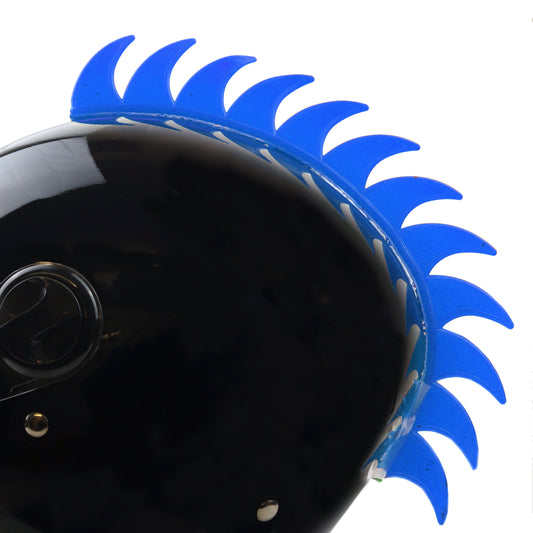 HELMET DECORATION MOHAWK BLUE, ADHESIVE BLADE DESIGN