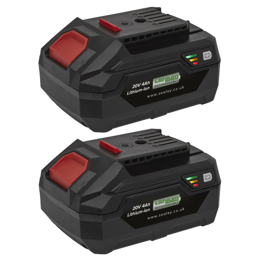 20V 4Ah BATTERY PACK LITHIUM SV20, 2 BATTERIES