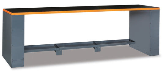 2.8m Workbench with Shockproof PVC Coated Worktop, Adjustable Feet, Vice Holes - BetaRSC55 C55BO/2,8
