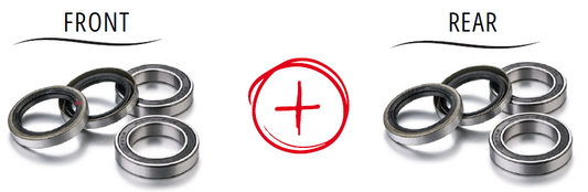 FRONT AND REAR WHEEL BEARING SET, SHERCO, KWK-C-001