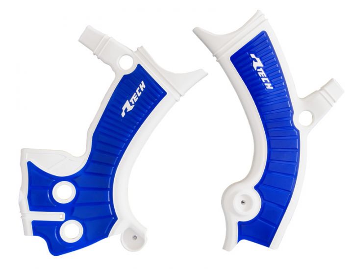 Yamaha / Fantic Grippy Frame Guard White & Blue