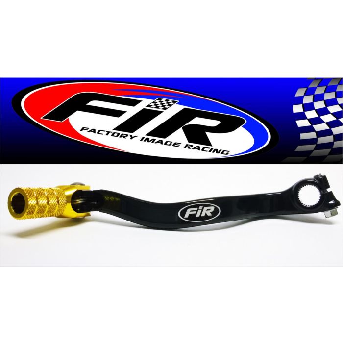 GEAR LEVER SHIFT RM 80 85, ALUMINIUM FORGED 25600-02B01, FIR BRAND, BLACK & GOLD
