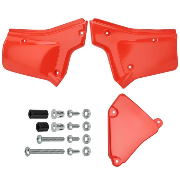 SIDE PANELS LEFT & RIGHT COVERS RED HONDA 84-03 XR200R XR250R 206107