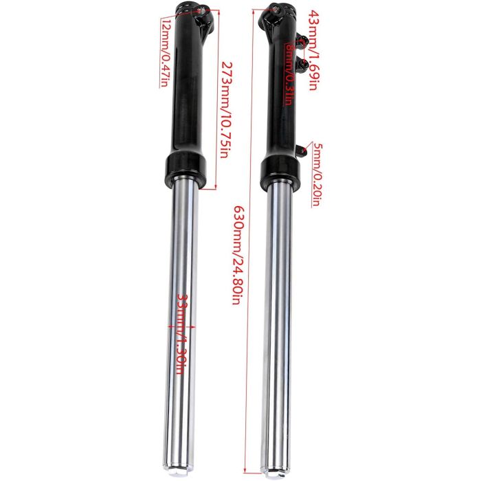 UNIVERSAL 33mm PIT BIKE FORKS WITH 12mm SPINDLE
