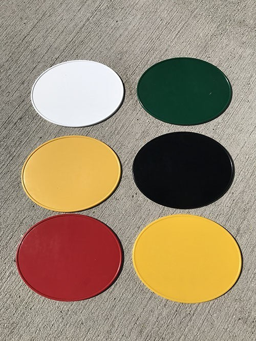 Universal Vintage MX 50cc 60cc 80cc Mini Oval Number Plate Single