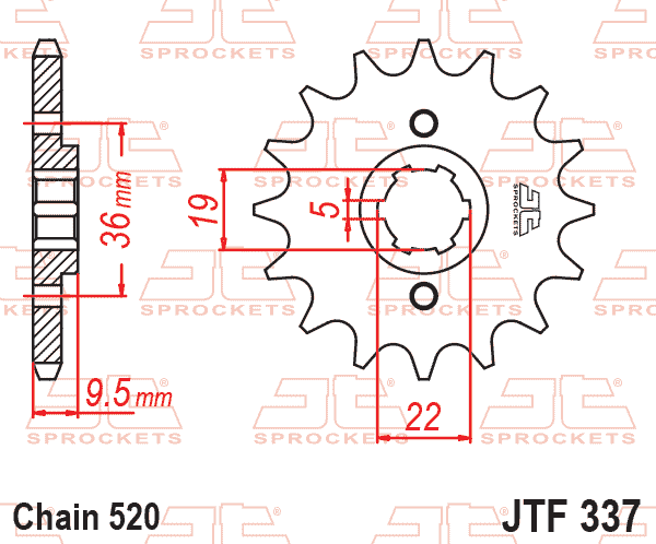 Honda CR250 1978 1979 1980 JT Sprockets 14T Front spocket