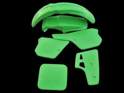1986 1987 Kawasaki KX 80 Plastic Kit Fenders Side Panels Number Plates