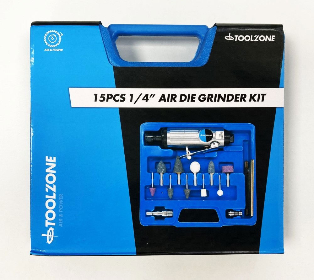DIE GRINDER KIT 1/4" WITH 1/8" AND 1/4" COLLETS - TOOLZONE KDPAT021