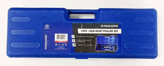 DENT PULLER SET 13pc 10lb SLIDE HAMMER FOR VEHICLE BODIES - TOOLZONE KDPAU026