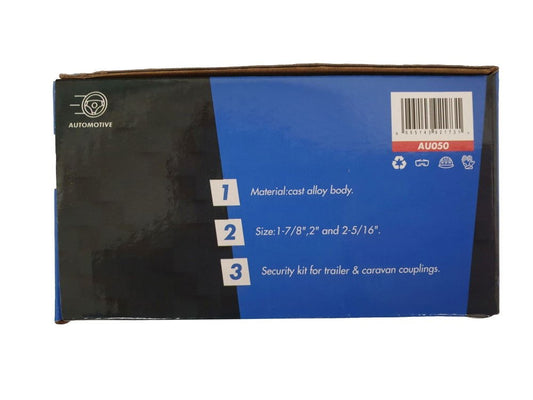 BALL HITCH SECURITY COUPLING FOR 1 7/8", 2" AND 2-5/16" WITH KEYS - TOOLZONE KDPAU050