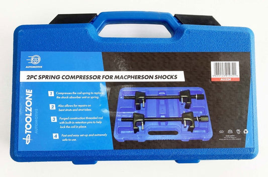 SPRING COMPRESSOR 2pc WITH LOCKING PINS - TOOLZONE KDPAU324