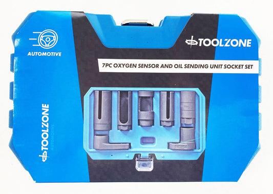 OXYGEN SENSOR AND OIL SENDER UNIT SOCKET SET 7pc - TOOLZONE KDPAU399