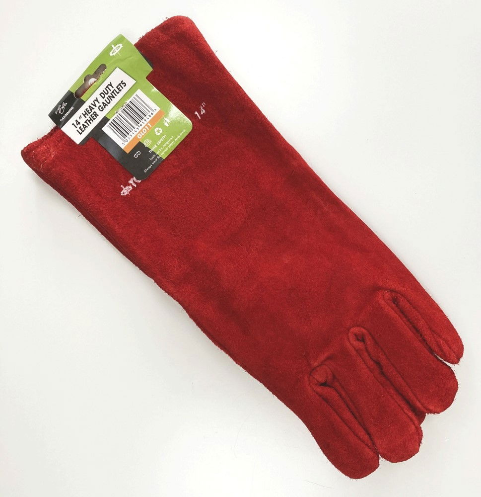 SUEDE GAUNTLETS LINED 14" LENGTH PACK OF 12 - TOOLZONE KDPGL011
