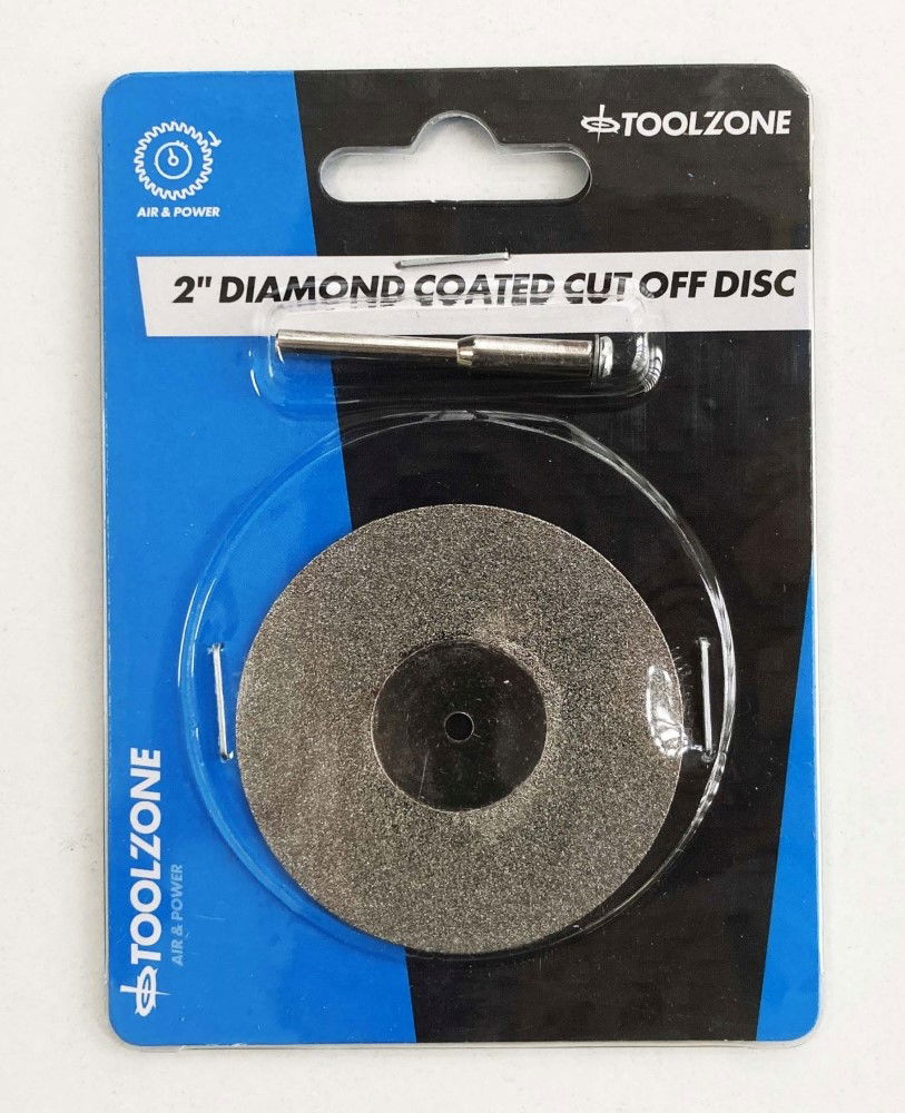 DIAMOND COATED CUT WHEEL 2" WITH 3.2mm SHANK - TOOLZONE KDPHB209