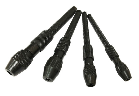 PIN VICE SET 4 PIECE 0-4.8mm BLACK OXIDE COATED - TOOLZONE KDPHB216