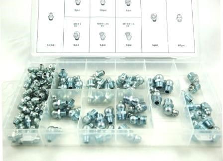 GREASE NIPPLE ASSORTMENT 110pc IN STORAGE BOX - TOOLZONE KDPHW186