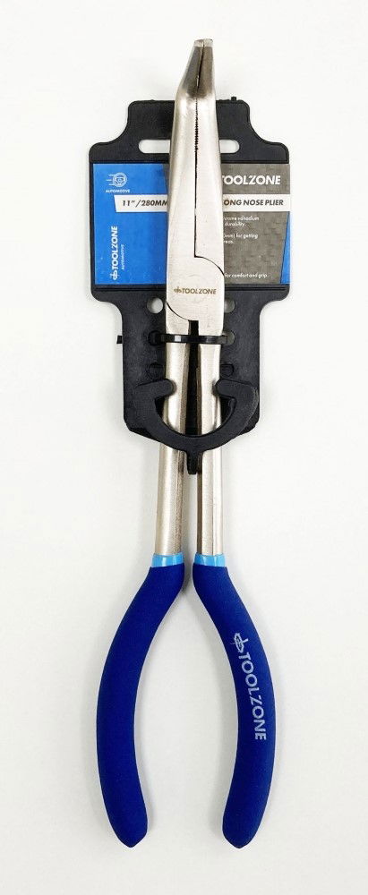 BENT NOSE PLIERS 90 DEGREE 11" CRV SOFT GRIP HANDLES - TOOLZONE KDPPL134
