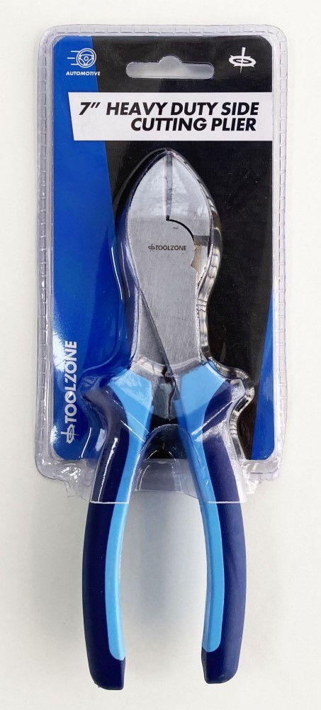 SIDE CUT PLIER HEAVY DUTY 7" SATIN FINISH DROP FORGED STEEL - TOOLZONE KDPPL207