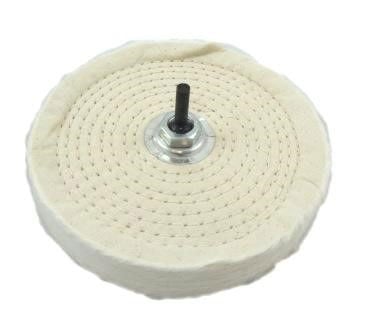 BUFFING MOP 6" COTTON CALICO 80 LAYERS WITH ARBOUR AND FLANGES - TOOLZONE KDPPW065