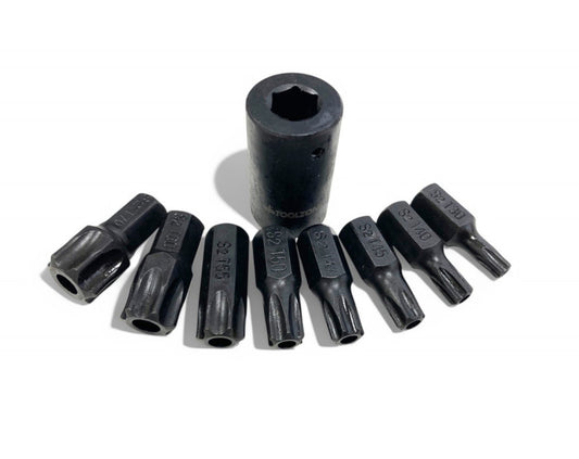 IMPACT STAR BIT SET 9PC T30-T70 1/2" DRIVE - TOOLZONE KDPSD068