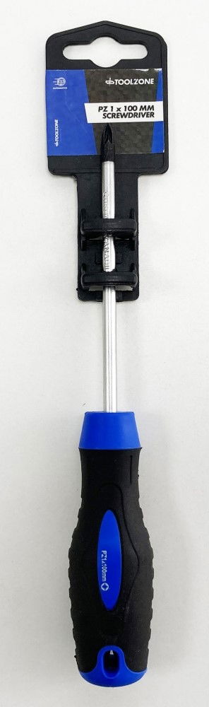 SCREWDRIVER POZI 1 100mm - TOOLZONE KDPSD151