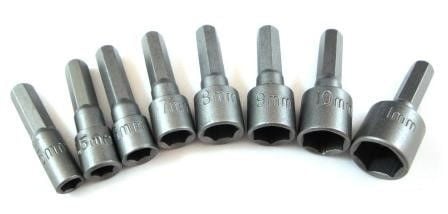 NUT DRIVER SET 8PC 1/4" HEX SHANK 5-11mm - TOOLZONE KDPSD242