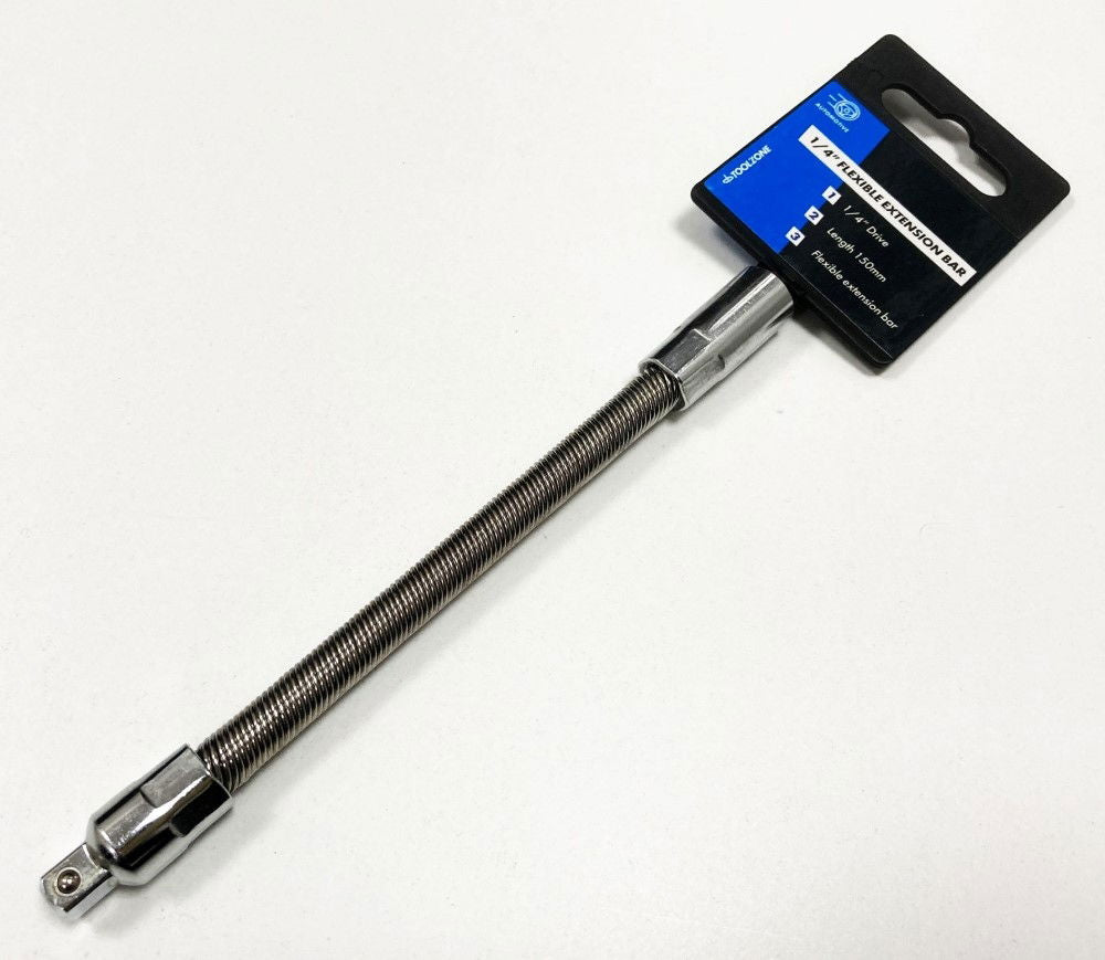 FLEXIBLE EXTENSION BAR 1/4" DRIVE 6" 150mm - TOOLZONE KDPSD268