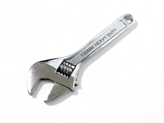 ADJUSTABLE SPANNER 4" MAX JAW 14mm CARBON STEEL CHROME PLATED - TOOLZONE KDPSP041