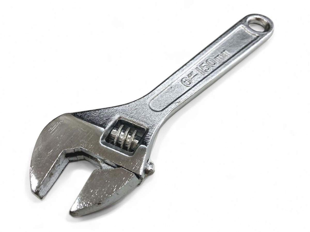 ADJUSTABLE SPANNER 6" MAX JAW 20mm DROP FORGED CHROME PLATED - TOOLZONE KDPSP042