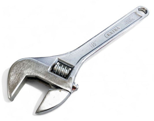 ADJUSTABLE SPANNER 18" MAX JAW 55mm DROP FORGED CHROME PLATED - TOOLZONE KDPSP047