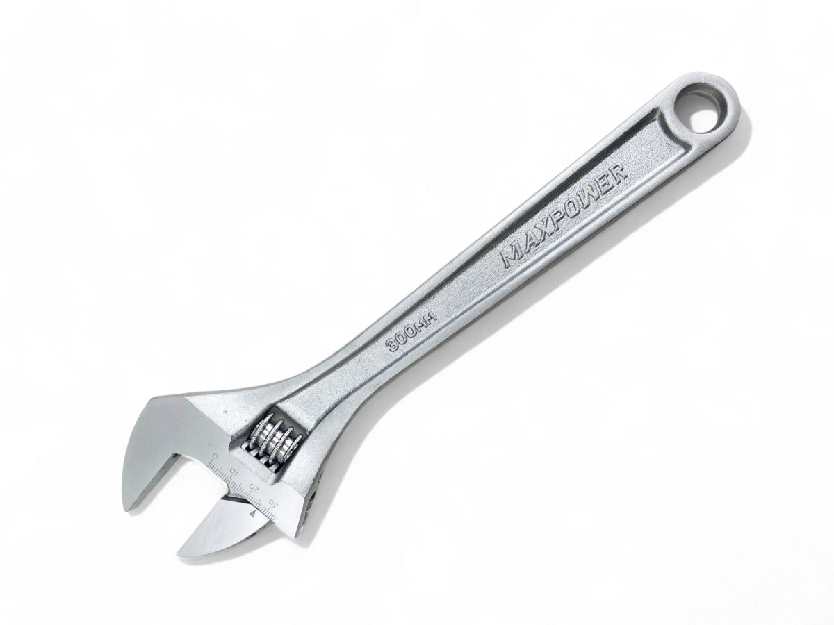 ADJUSTABLE SPANNER 12" MAX JAW 35mm DROP FORGED SATIN FINISH - TOOLZONE KDPSP053