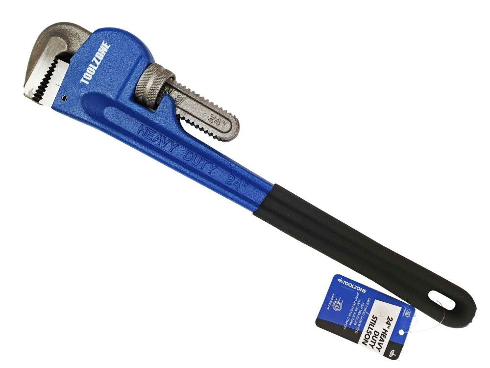 STILLSON WRENCH 24" MAX JAW 86mm DROP FORGED FOAM DIPPED HANDLE - TOOLZONE KDPSP069