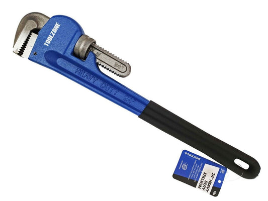 STILLSON WRENCH 24" MAX JAW 86mm DROP FORGED FOAM DIPPED HANDLE - TOOLZONE KDPSP069