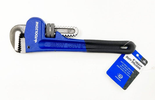 STILLSON WRENCH 8" DROP FORGED CARBON STEEL MAX JAW 30mm - TOOLZONE KDPSP180