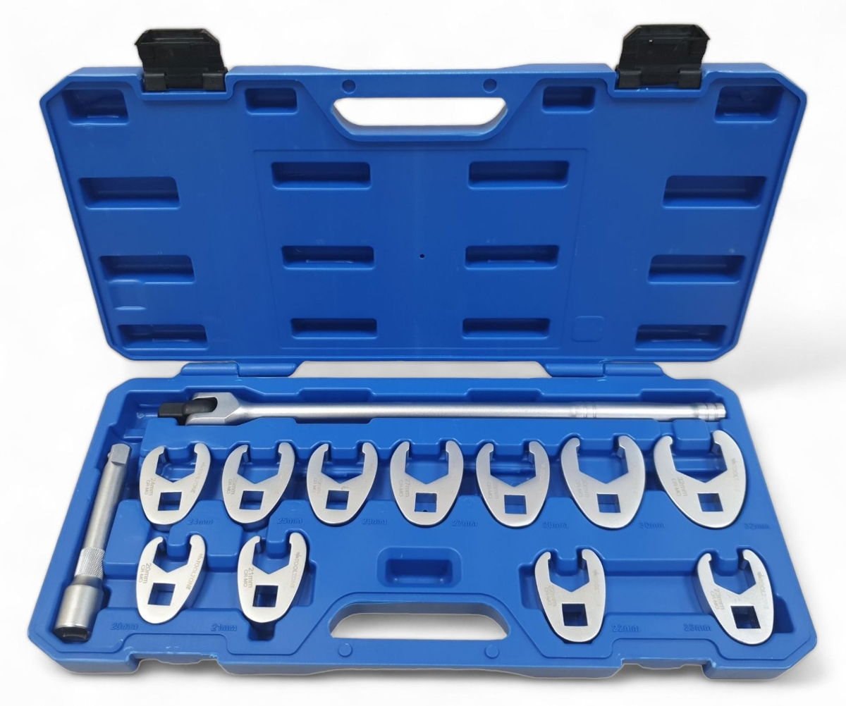 CROWFOOT WRENCH SET 1/2" DR 13pc 20-32mm 6150 CHROME MOLYBDENUM - TOOLZONE KDPSP195