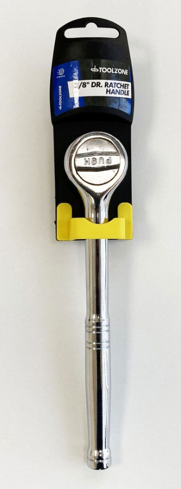 RATCHET HANDLE 3/8" DRIVE POLISHED CHROME QUICK RELEASE - TOOLZONE KDPSS240